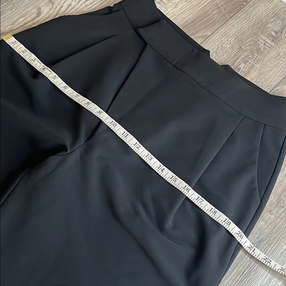 ADAY Black Wide Leg Dress Pants with Pleats - Picture 13 of 16